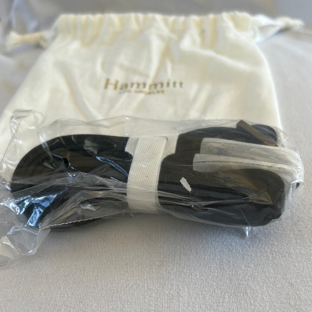 Hammitt Black Pebbled Leather Fold Wallet with Silver Snaps - Picture 5 of 5